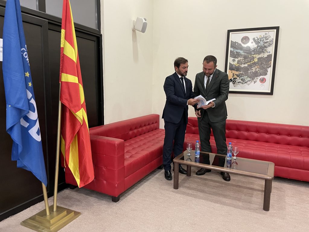 Bilateral meeting CESP President Valadas and Minister of Interior of N. Macedonia, Toshkovski