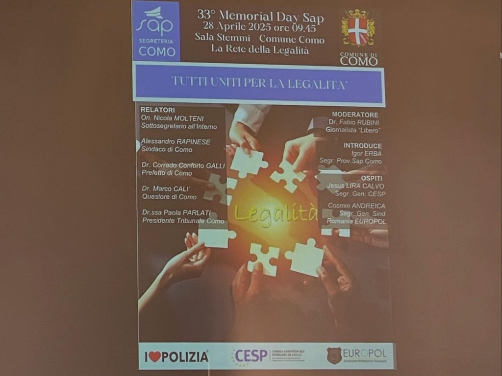 SAP Memorial DAY 2025 and Conference: Tutti Uniti per la Legalita